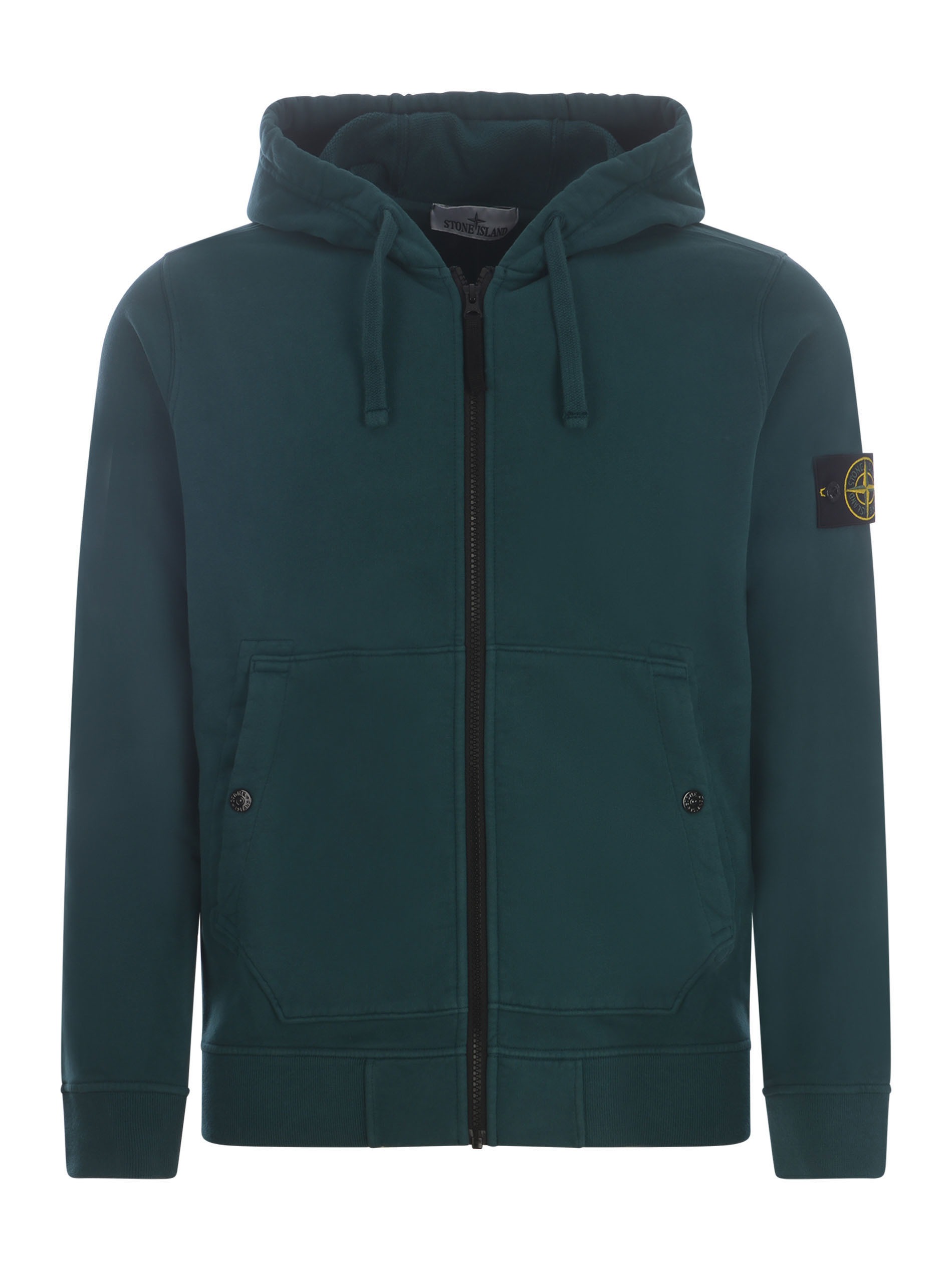 Felpa con cerniera hot sale stone island